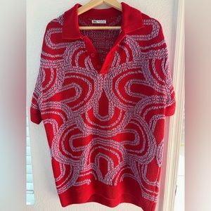 ZARA collared red dress shirt